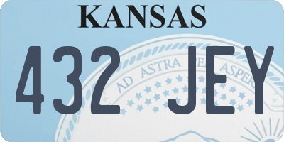 KS license plate 432JEY