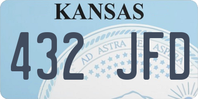 KS license plate 432JFD