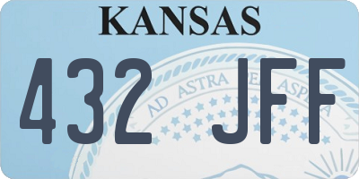 KS license plate 432JFF