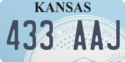 KS license plate 433AAJ