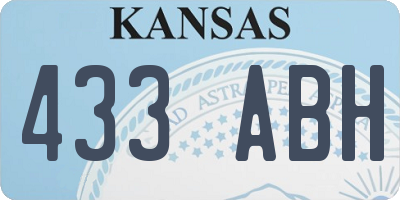 KS license plate 433ABH