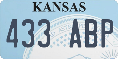 KS license plate 433ABP