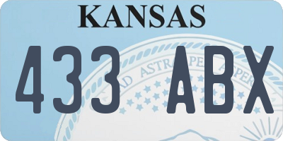 KS license plate 433ABX
