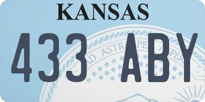 KS license plate 433ABY