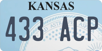 KS license plate 433ACP