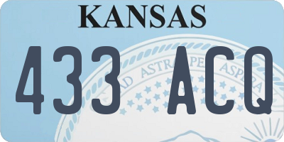 KS license plate 433ACQ