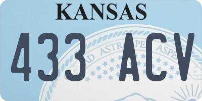 KS license plate 433ACV