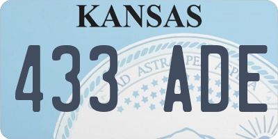 KS license plate 433ADE