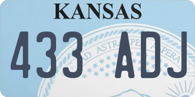 KS license plate 433ADJ