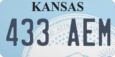 KS license plate 433AEM