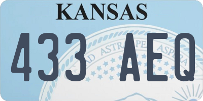 KS license plate 433AEQ