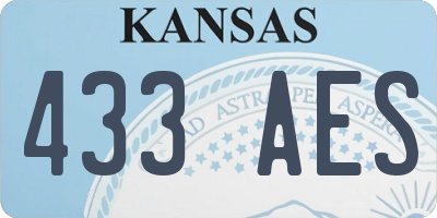 KS license plate 433AES