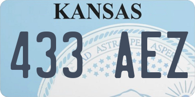 KS license plate 433AEZ