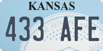 KS license plate 433AFE