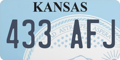 KS license plate 433AFJ