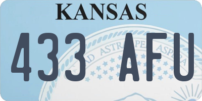 KS license plate 433AFU