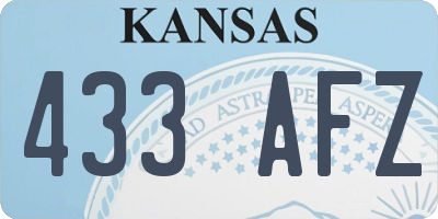 KS license plate 433AFZ