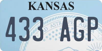 KS license plate 433AGP