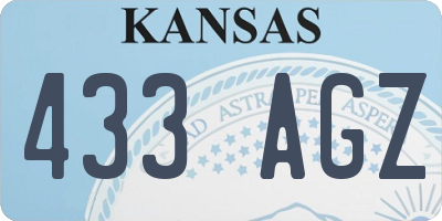 KS license plate 433AGZ