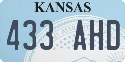 KS license plate 433AHD
