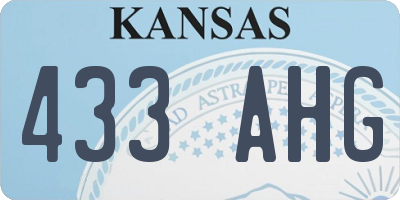 KS license plate 433AHG