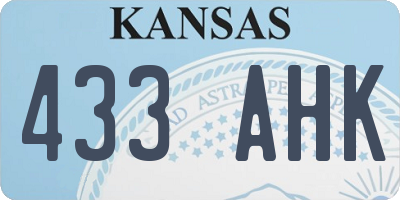 KS license plate 433AHK