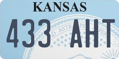 KS license plate 433AHT
