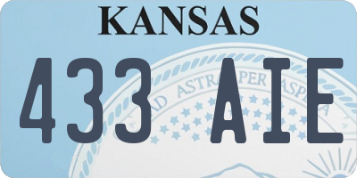 KS license plate 433AIE