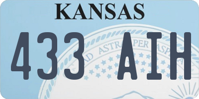 KS license plate 433AIH