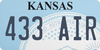 KS license plate 433AIR