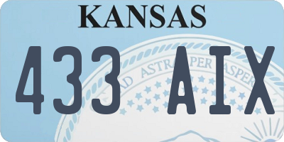 KS license plate 433AIX