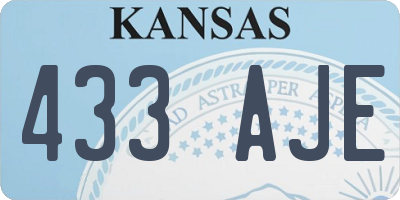 KS license plate 433AJE