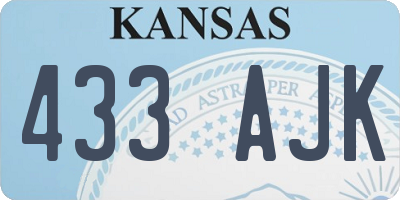 KS license plate 433AJK