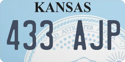 KS license plate 433AJP