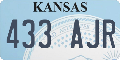KS license plate 433AJR