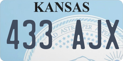 KS license plate 433AJX
