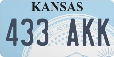 KS license plate 433AKK