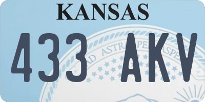 KS license plate 433AKV