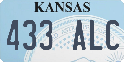 KS license plate 433ALC