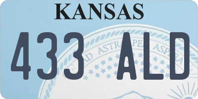 KS license plate 433ALD