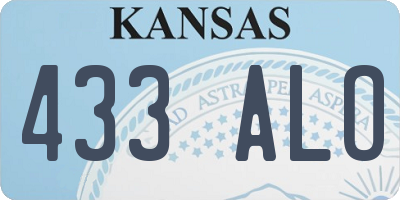 KS license plate 433ALO
