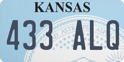 KS license plate 433ALQ