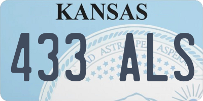 KS license plate 433ALS
