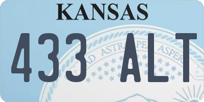 KS license plate 433ALT