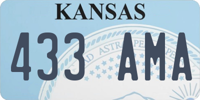 KS license plate 433AMA
