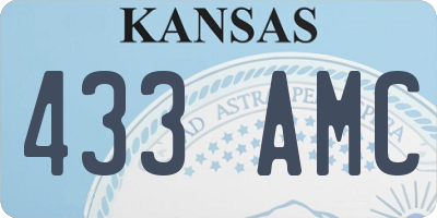 KS license plate 433AMC