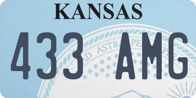 KS license plate 433AMG