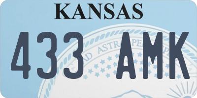 KS license plate 433AMK