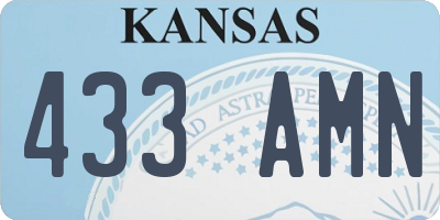 KS license plate 433AMN