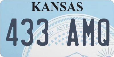 KS license plate 433AMQ
